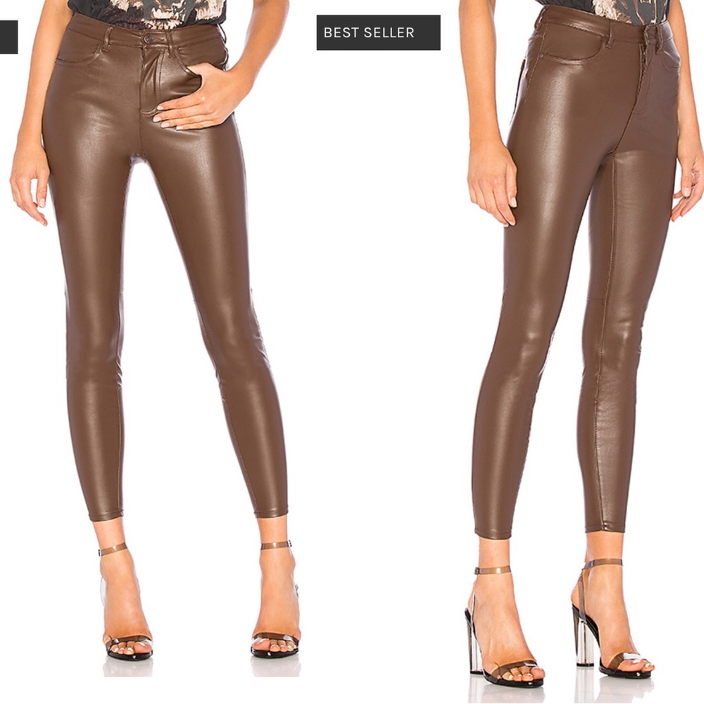 Free People Brown Vegan Pants
